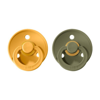 Bibs Colour dudlíky z přírodního kaučuku 2ks - velikost 2 > varianta honey-bee-olive