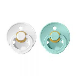 Bibs Colour dudlíky z přírodního kaučuku 2ks - velikost 1 > varianta white-mint