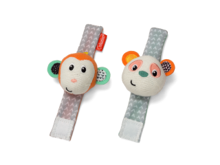 INFANTINO Chrastítka na ruku Opička & Panda