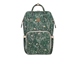 KikkaBoo Přebalovací batoh Siena Luxe Secret Garden Deep Green