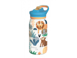 Nerezová termoláhev s pítkem Pop Kids Safari 445 ml