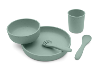 Jídelní sada 5-dílná Platinum Silicone Sage
