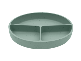 Talíř dělený s přísavkou Platinum Silicone Sage