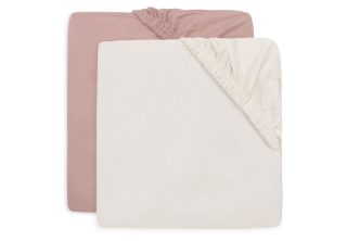 Prostěradlo napínací 40/50 x 80/90 cm 2 ks Wild Rose/Ivory