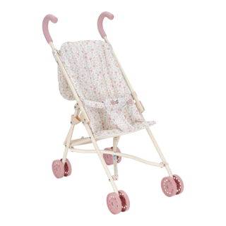 Kočárek pro panenky golfky skládací Soft Flowers