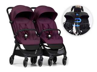 Connect Mini 2x kočárek s madlem Italian Plum