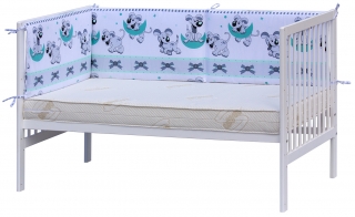 Scarlett Mantinel do postýlky 4dílný - Tigi - 210 x 40 cm - tyrkysová