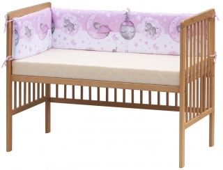 Scarlett Mantinel do postýlky 4dílný - Lucy - 180 x 30 cm - růžová