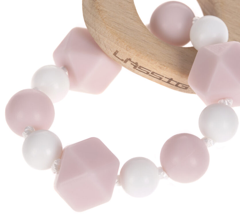 Lässig BABIES Teether Bracelet Wood/Silicone Little Chums mouse