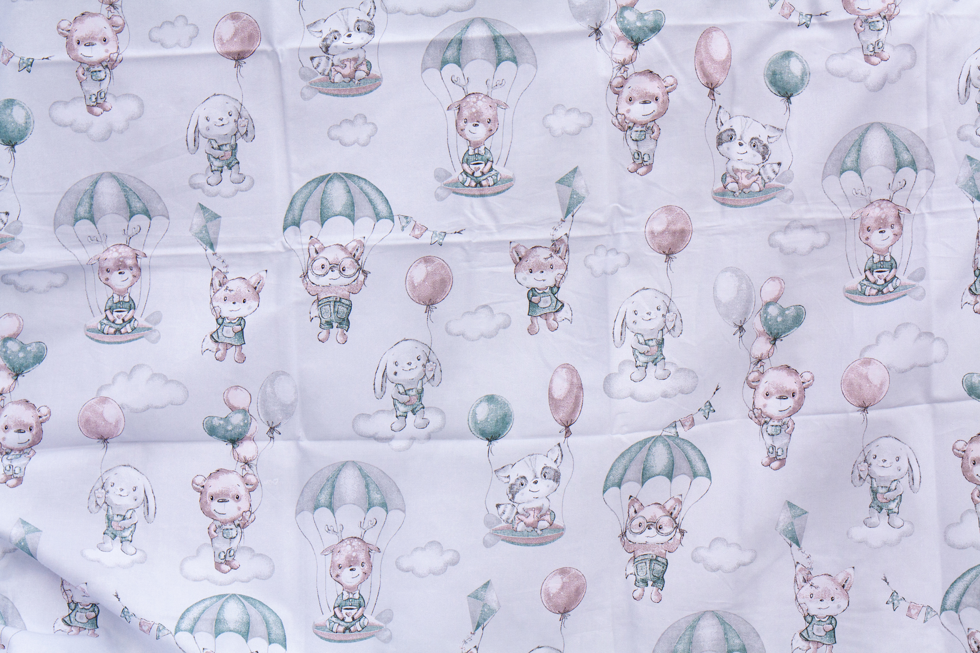 Scarlett Souprava do postýlky 2dílná Balonky - 135 x 100 cm - zelená